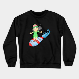 Surfboard girl. Crewneck Sweatshirt